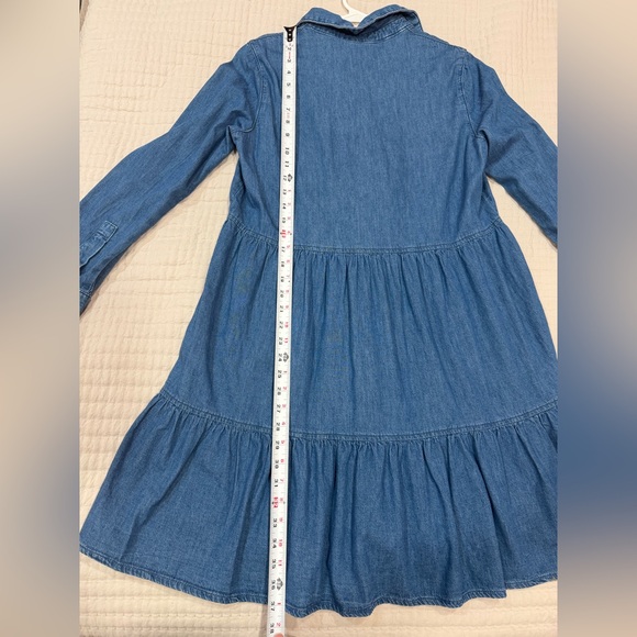 Mango tiered long-sleeve denim shirt dress - Picture 5 of 5